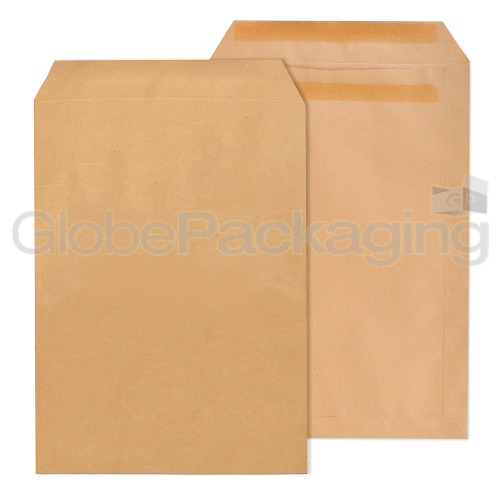100 x C4/A4 Plain Manilla Self Seal Brown Envelopes SS 90gsm *OFFER*